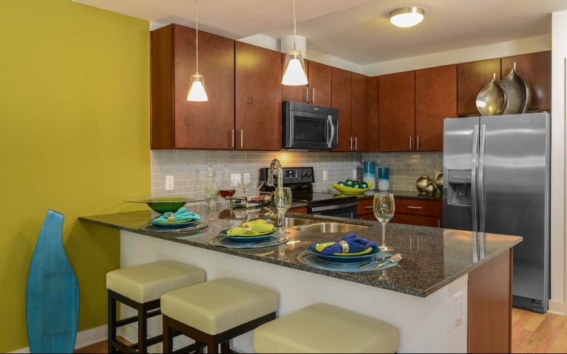 Well-lit kitchen with ample counter space